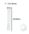 Canotto Tubo Scarico Flessibile Estensibile Con Testa Metallo 1 1/2 40 Mm 59951