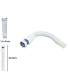 Canotto Tubo Scarico Flessibile Estensibile Lavabo Lavello 1 1/2 40mm Bianco 10710