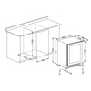 Cantinetta incasso ventilato DW51G1T con maniglia esterna 52 bottiglie nero classe G