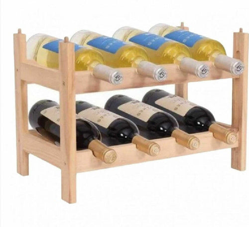 Cantinetta Porta Bottiglie Vino In Legno 8 Posti Cantina Componibile Impilabile Casa e cucina/Utensili da cucina/Accessori vino e bar/Porta bottiglie da vino Trade Shop italia - Napoli, Commerciovirtuoso.it