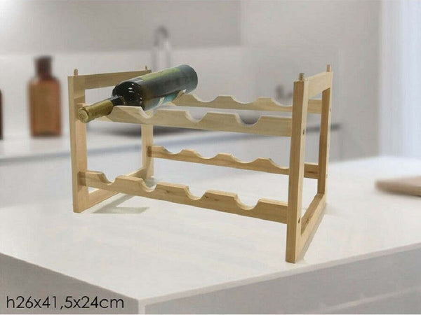 Cantinetta Porta Bottiglie Vino In Legno 8 Posti Cantina Componibile Impilabile Casa e cucina/Utensili da cucina/Accessori vino e bar/Porta bottiglie da vino Trade Shop italia - Napoli, Commerciovirtuoso.it