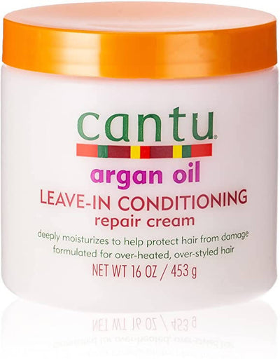 Cantu Argan Oil Leave-In Conditioning Repair Cream  453g Crema Riparazione per Capelli Secchi E Sottili
