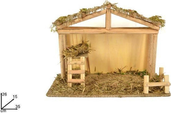 Capanna Con Scaletta Tetto Juta 35x26x15 Cm Presepe Addobbo Decorazione Natale Casa, arredamento e bricolage > Prodotti per Feste > Prodotti Natalizi Trade Shop italia - Napoli, Commerciovirtuoso.it