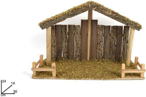 Capanna Con Tronchi Muschio 36x14x24cm Presepe Per Natale Decorazione Addobbo Casa, arredamento e bricolage > Prodotti per Feste > Prodotti Natalizi Trade Shop italia - Napoli, Commerciovirtuoso.it