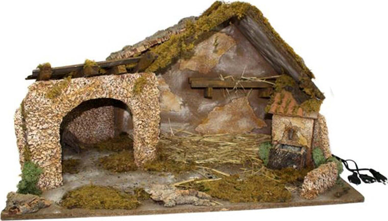 Capanna grotta vuota in legno con fontana per natività presepe natalizio h 43 cm Casa e cucina/Decorazioni per interni/Addobbi e decorazioni per ricorrenze/Decorazioni natalizie/Presepi/Statuine e fondali per il presepe MagiediNatale.it - Altamura, Commerciovirtuoso.it