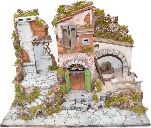 Capanna grotta vuota in legno stile 700 con macina con luci e movimento per natività presepe natalizio Casa e cucina/Decorazioni per interni/Addobbi e decorazioni per ricorrenze/Decorazioni natalizie/Presepi/Statuine e fondali per il presepe MagiediNatale.it - Altamura, Commerciovirtuoso.it