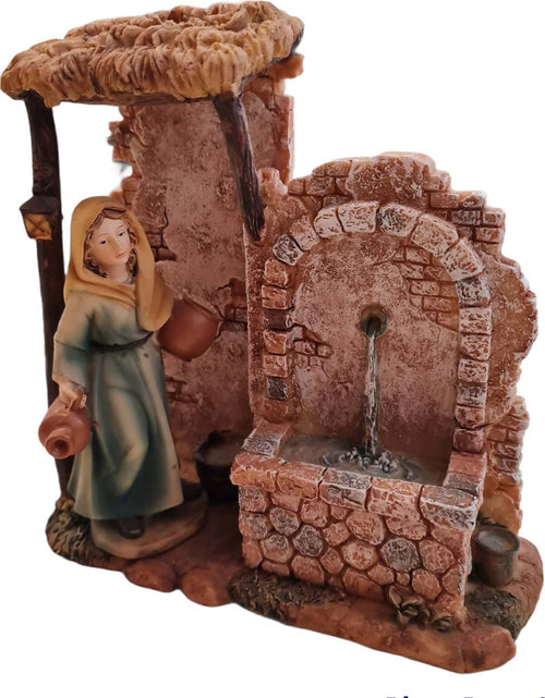 Capanna per presepe di natale con donna e pozzo h 17 cm Casa e cucina/Decorazioni per interni/Addobbi e decorazioni per ricorrenze/Decorazioni natalizie/Presepi/Statuine e fondali per il presepe MagiediNatale.it - Altamura, Commerciovirtuoso.it