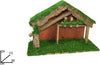 Capanna-Vuota-35x24x13-Cm-Muschio-Presepe-Addobbo-Natale-Decorazione-Natalizio