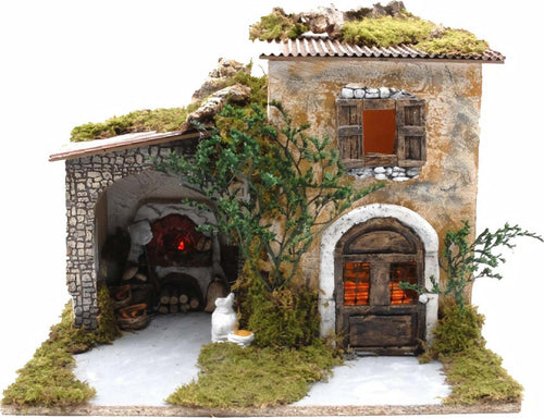 Capanna vuota con muschio esterno, finestra, fuoco e luci per presepe 42 x 31 x 34 cm Casa e cucina/Decorazioni per interni/Addobbi e decorazioni per ricorrenze/Decorazioni natalizie/Presepi/Statuine e fondali per il presepe MagiediNatale.it - Altamura, Commerciovirtuoso.it