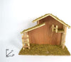 Capanna-Vuota-Con-Scaletta-Muschio-36x28x15cm-Presepe-Addobbo-Decorazione-Natale