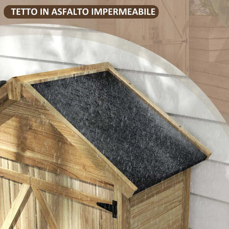 Capanno-Attrezzi-a-3-Ripiani-Rimovibili-con-Chiavistello,-in-Legno-di-Abete,-102x54x177-cm-DF484H-120V00NDDF4