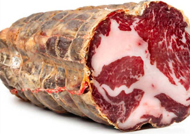 Capocollo Nebroideo Trancio 500gr. Salume Tipico Siciliano Senza Glutine Senza Lattosio Capocollo di Suino Nazionale Italiano Artigianale Siciliano 100% Sicilia Salumi Sapori dei Nebrodi - Tortorici, Commerciovirtuoso.it