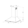 Cappa a piramide 60 cm Eolo 60 nera Samet