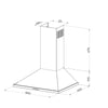 Cappa a piramide 90 cm Eolo 90 nera Samet