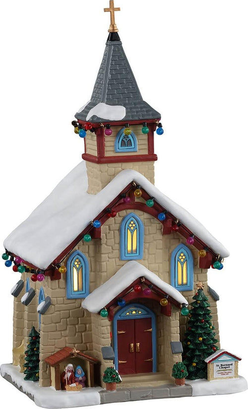 Cappella di San Bernardo per villaggio di Natale in porcellana con animazioni e luci Casa e cucina/Decorazioni per interni/Addobbi e decorazioni per ricorrenze/Decorazioni natalizie/Oggettistica MagiediNatale.it - Altamura, Commerciovirtuoso.it