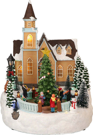 Cappella di San Bernardo per villaggio di Natale in porcellana con luci h 35 cm Casa e cucina/Decorazioni per interni/Addobbi e decorazioni per ricorrenze/Decorazioni natalizie/Oggettistica MagiediNatale.it - Altamura, Commerciovirtuoso.it