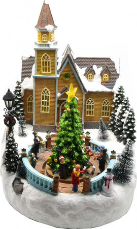 Cappella di San Bernardo per villaggio di Natale in porcellana con luci h 35 cm Casa e cucina/Decorazioni per interni/Addobbi e decorazioni per ricorrenze/Decorazioni natalizie/Oggettistica MagiediNatale.it - Altamura, Commerciovirtuoso.it