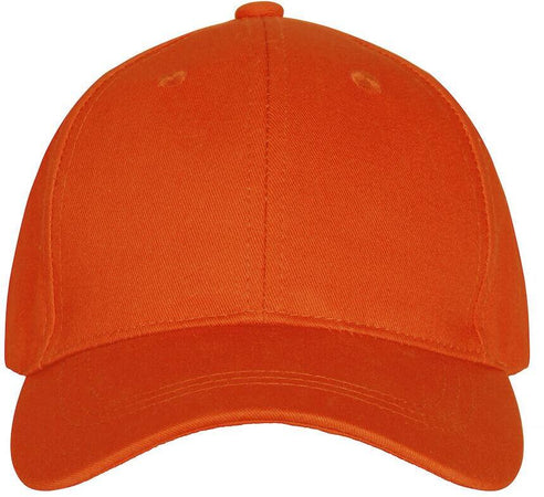 Cappellino Classic Arancio Cappellino con Visera 6 Pannelli Chiusura con Velcro Peso Medio