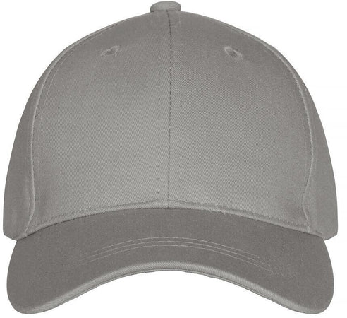 Cappellino Classic Grigio Argento Cappellino con Visera 6 Pannelli Chiusura con Velcro Peso Medio