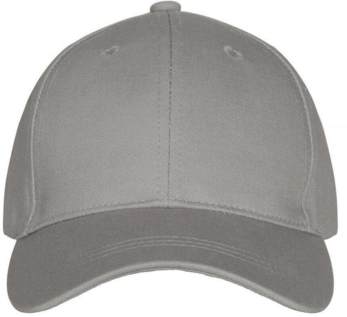 Cappellino Classic Grigio Argento Cappellino con Visera 6 Pannelli Chiusura con Velcro Peso Medio