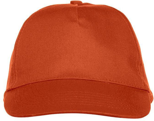 Cappellino Texas Arancio Cappellino 5 Pannelli Chiusura Velcro