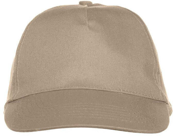 Cappellino Texas Beige Cappellino 5 Pannelli Chiusura Velcro