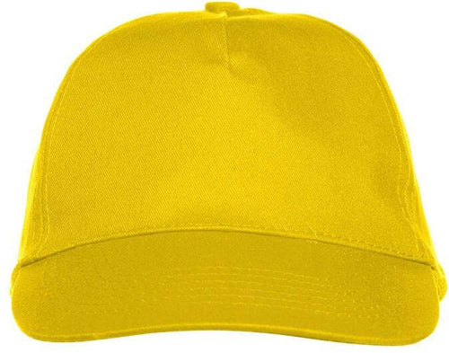 Cappellino Texas Giallo Cappellino 5 Pannelli Chiusura Velcro