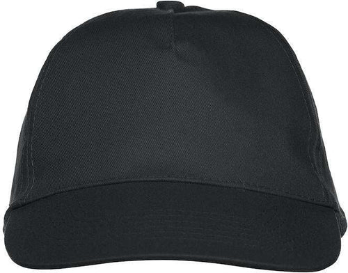 Cappellino Texas Nero Cappellino 5 Pannelli Chiusura Velcro