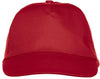 Cappellino Texas Rosso Cappellino 5 Pannelli Chiusura Velcro
