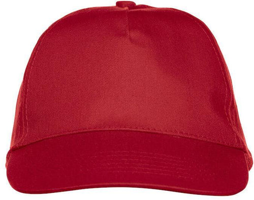 Cappellino Texas Rosso Cappellino 5 Pannelli Chiusura Velcro
