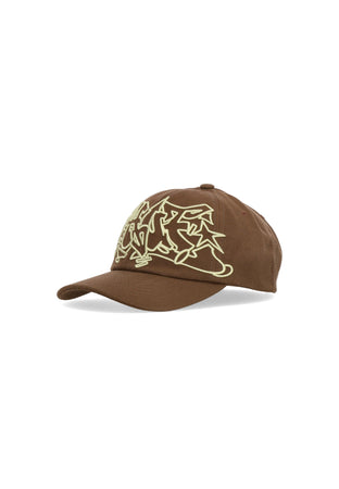 HUF Cappellino Visiera Curva Unisex Outlines Snapback Hat Brown da uomo
