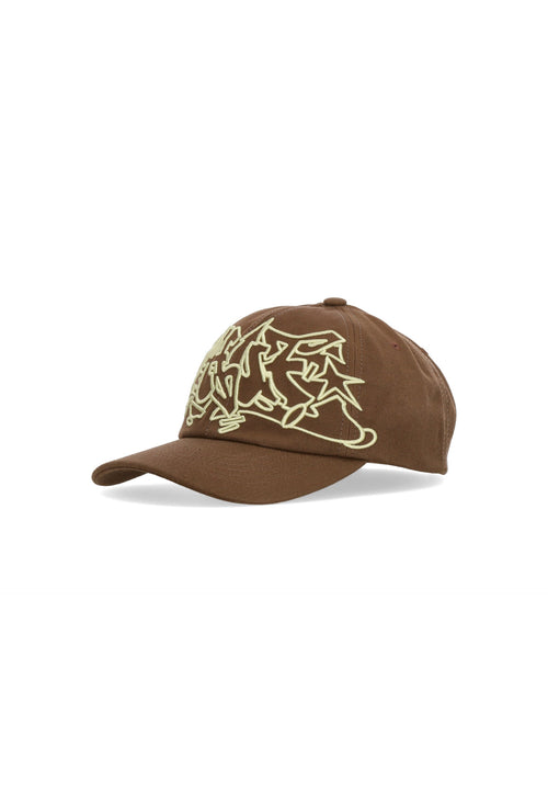 HUF Cappellino Visiera Curva Unisex Outlines Snapback Hat Brown da uomo