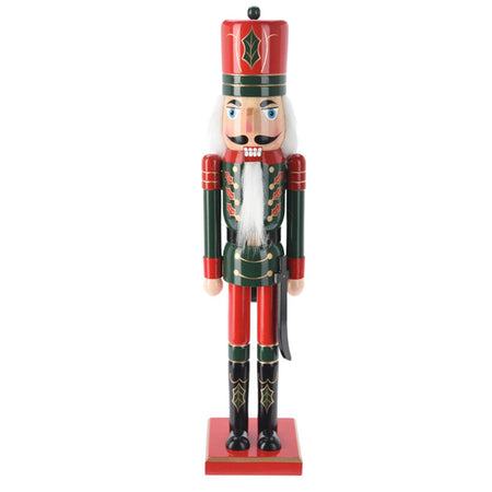 Statuetta decorativa "Soldatino schiaccianoci" in legno decorazione natalizia