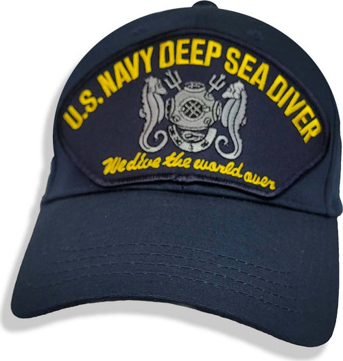 Cappello Baseball Militare Us Navy Deep Sea Diver Blu Moda/Uomo/Abbigliamento/Abbigliamento sportivo/Cappellini Il Distintivo - Pesaro, Commerciovirtuoso.it