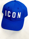 Cappello-Basic-Blu-Con-Logo-Ricamato-Bianco