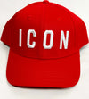 Cappello-Basic-Rosso-Con-Logo-Ricamato-Bianco