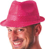 Cappello-Borsalino-Paillettes-Fucsia-Spettacolo-Teatro-Paillette-Uomo-Donna