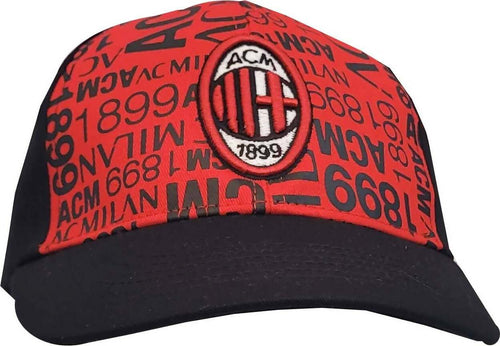 Cappello Con Visiera Milan Scritte Sport e tempo libero/Fan Shop/Abbigliamento/Accessori/Cappelli e berretti/Berretti da baseball Il Distintivo - Pesaro, Commerciovirtuoso.it