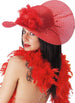 Cappello Dama Rosso Paillettes Piume Cappello da Donna Elegante con Piume Rosso per Travestimento Moda/Donna/Abbigliamento/Accessori/Cappelli e cappellini/Cappelli da sole Kondorama - Martinsicuro, Commerciovirtuoso.it