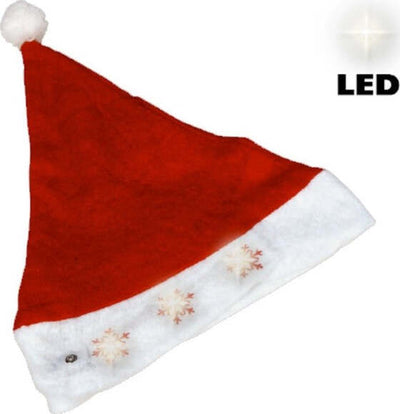 Cappello-Di-Babbo-Natale-Con-Luci-Led-Diversi-Modelli-Natale-Feste-Travestimenti