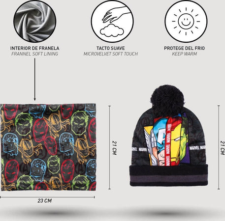 Cappello scaldacollo guantini Avengers veste da 3 a 7 anni Inverno Moda/Bambini e ragazzi/Accessori/Coordinati invernali Store Kitty Fashion - Roma, Commerciovirtuoso.it