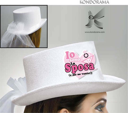Cappello Sposa con Velo e Applicazione Resinata “io Sono La Sposa (e Me Ne Vanto)” Salute e cura della persona/Erotismo e contraccezione/Sex toys/Gadget per addio al nubilato e al celibato Kondorama - Martinsicuro, Commerciovirtuoso.it
