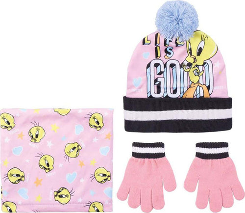 Cappello Titti con scaldacollo e guantini misura unica veste dai 3 ai 6 anni Moda/Bambine e ragazze/Accessori/Coordinati invernali Store Kitty Fashion - Roma, Commerciovirtuoso.it