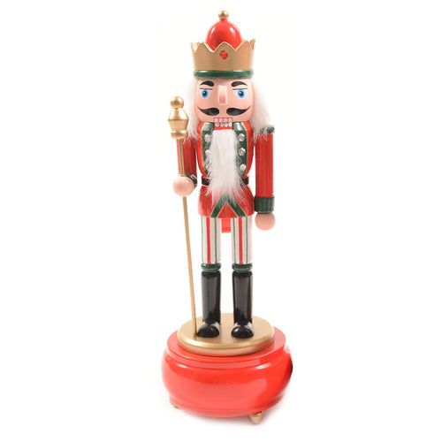 Soldatino schiaccianoci natalizio carosello musicale in legno decorazione natalizia