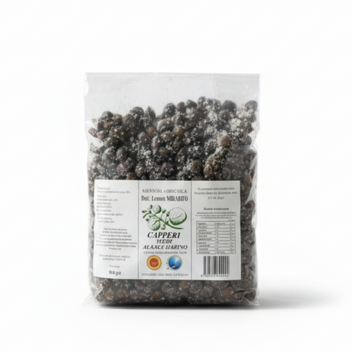 Capperi Medi Dop Sottosale Di Salina in 3 Buste Da 500g cadauna Azienda Agricola Dott. Lorenzo Mirabito