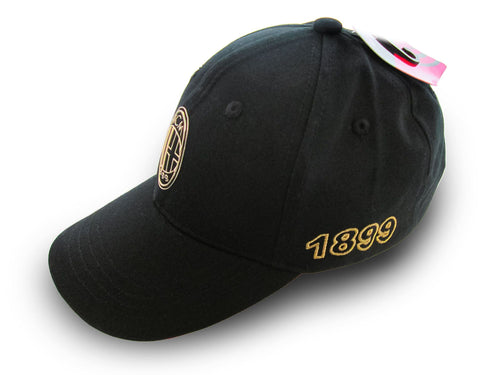 Cappello con visiera Milan oro