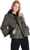 Cappotto Doppiopetto Donna con Tasche in Panno Verde Giacca per Lei Invernale Corto Tg.M Cappotto Donna L'Orchidea - Siderno, Commerciovirtuoso.it