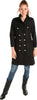 Cappotto Doppiopetto Nero Donna Lungo Svasato Invernale Taglia M Cappotto Donna L'Orchidea - Siderno, Commerciovirtuoso.it