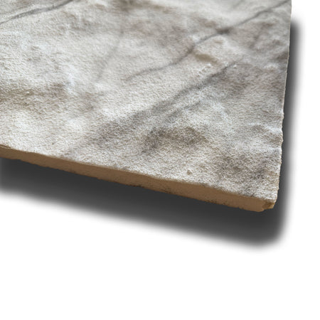 CAPPOTTO esterno - interno isolante in STYROFOAM 3D spess. 2,5cm (120x50cm) con resine e malta Carrara grezzo