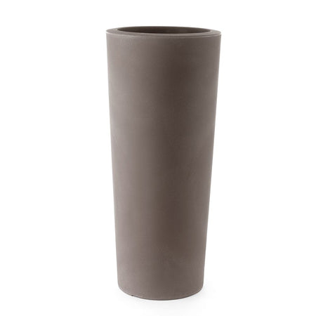 Vaso moderno "Cilindro Schio" Cono Essential in plastica da giardino per fiori e piante.